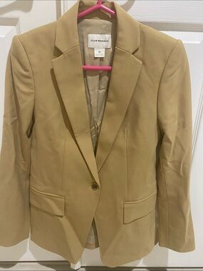 Club Monaco Women's Beige Single-Button Blazer